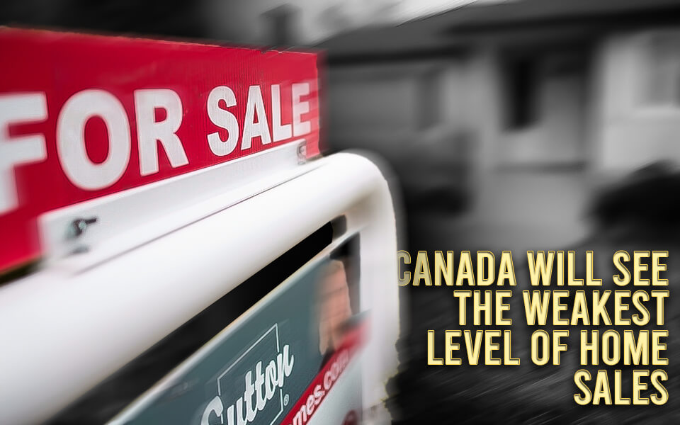 Canada will see the weakest level of home sales since 2001 this year: TD report.