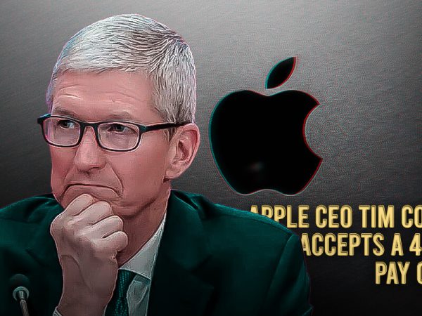 After shareholder backlash, Apple CEO Tim Cook accepts a 40% pay cut.