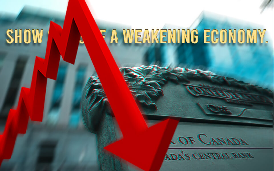 Bank of Canada’s business and consumer surveys show signs of a weakening economy