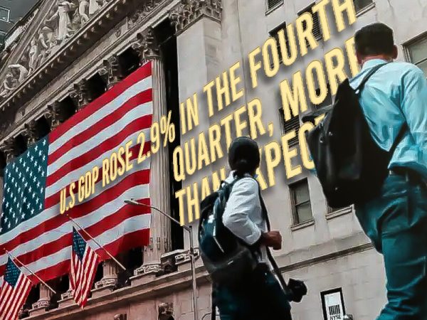 U.S GDP rose 2.9% in the fourth quarter, more than expected even as recession fears loom