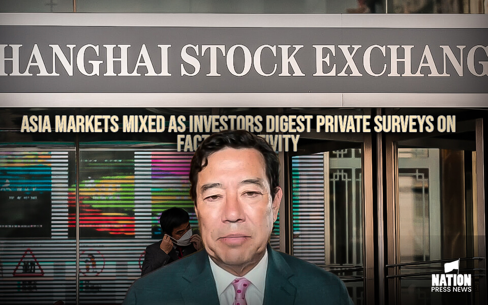 Asia markets mixed as investors digest private surveys on factory activity