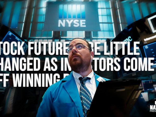 Stock futures are little changed as investors come off winning day