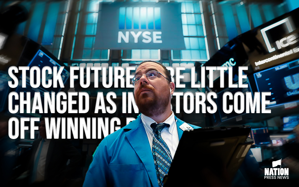 Stock futures are little changed as investors come off winning day