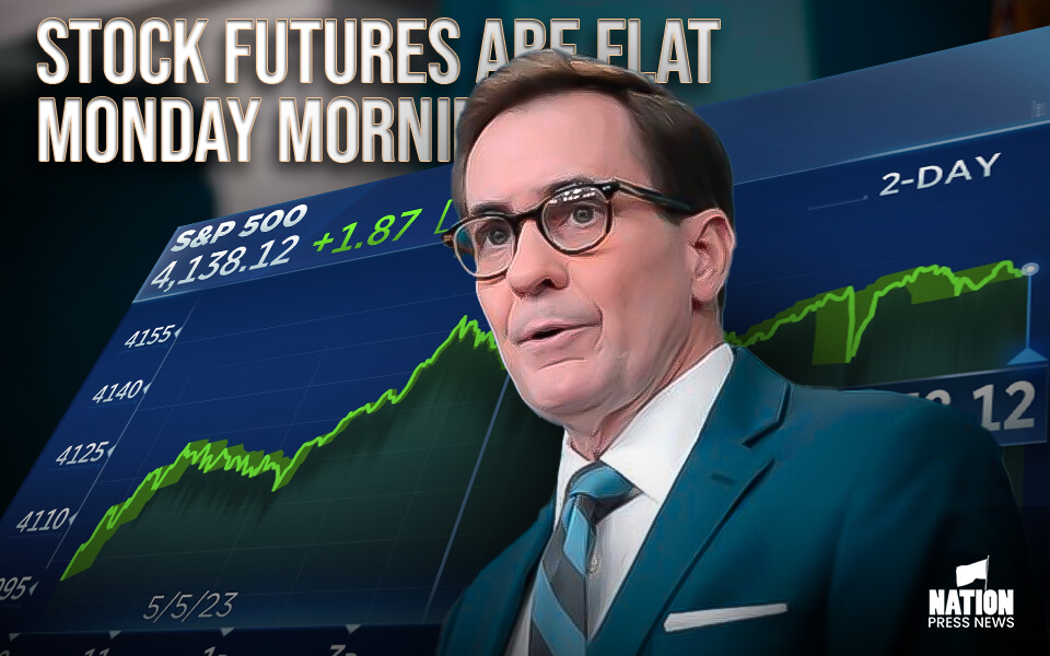 Stock futures are flat Monday morning after S&P 500 and Dow Jones post weekly losses