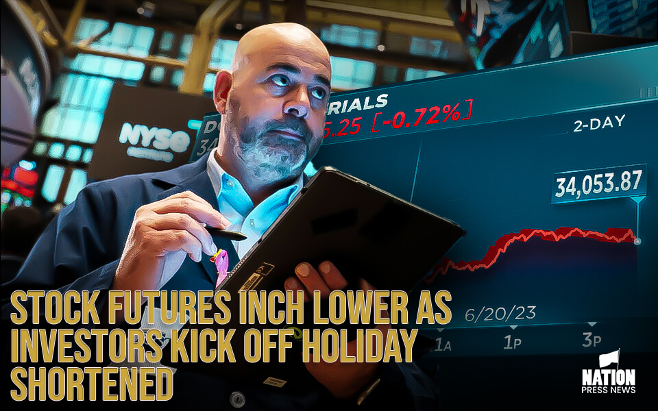 Stock futures inch lower as investors kick off holiday-shortened week of trading