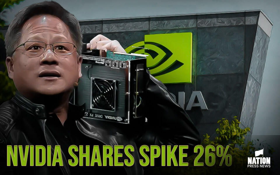 Nvidia shares spike 26% on a huge forecast beat driven by A.I. chip demand