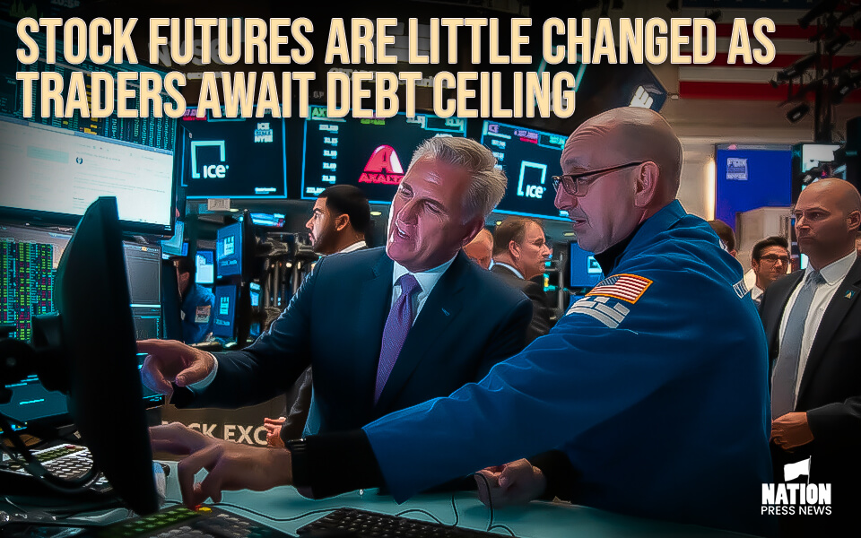 Stock futures are little changed as traders await debt ceiling progress in Washington