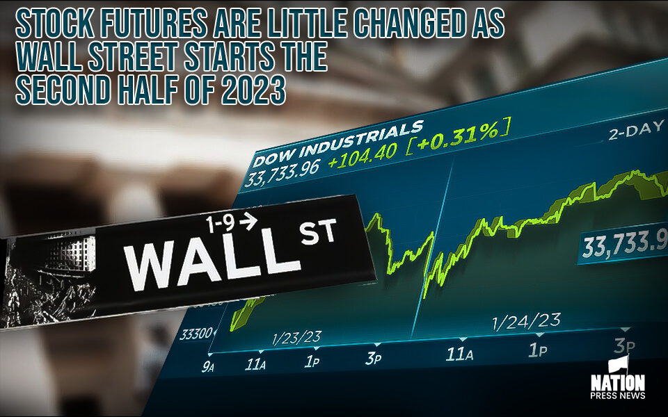 Stock futures are little changed as Wall Street starts the second half of 2023