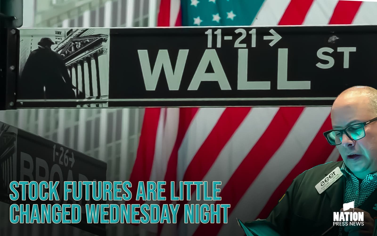 Stock futures are little changed Wednesday night after U.S. downgrade spurs a sell-off