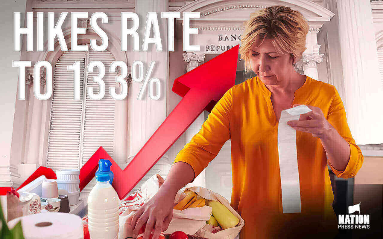 Argentina Central Bank Hikes Rate to 133% on Inflation Data